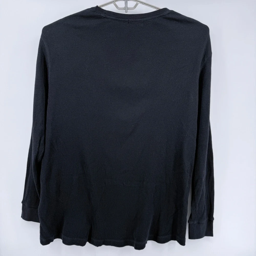 Polo Ralph Lauren Waffle Knit Thermal Long Sleeve Shirt Mens 2XLT Navy Blue